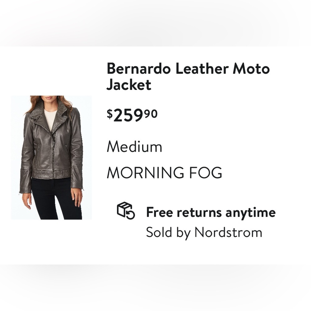 Bernardo leather moto jacket - Picture 5 of 8